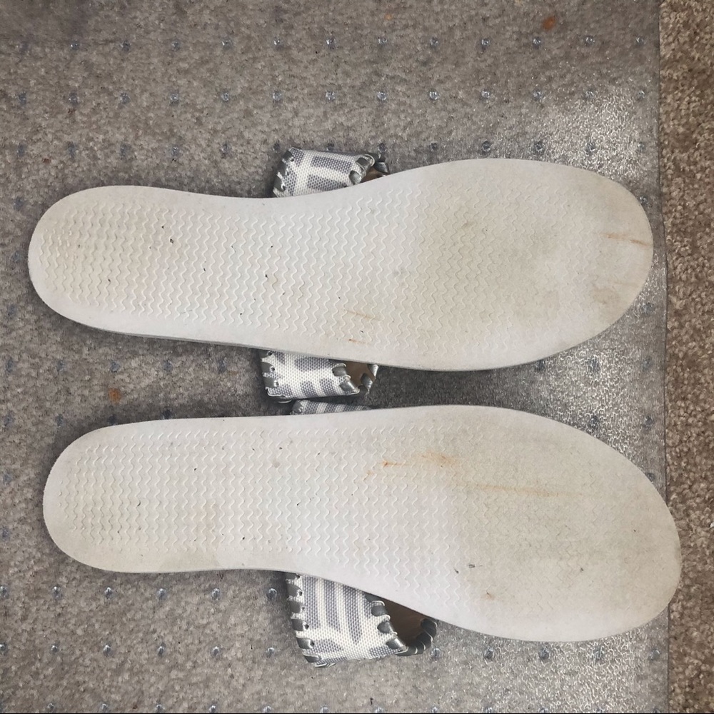 Jack Rogers Gray and White Flip Flops